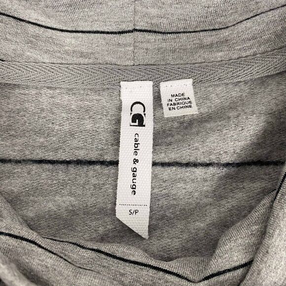 Cable & Gauge cowl neck stripe pullover size Small - Picture 3 of 6